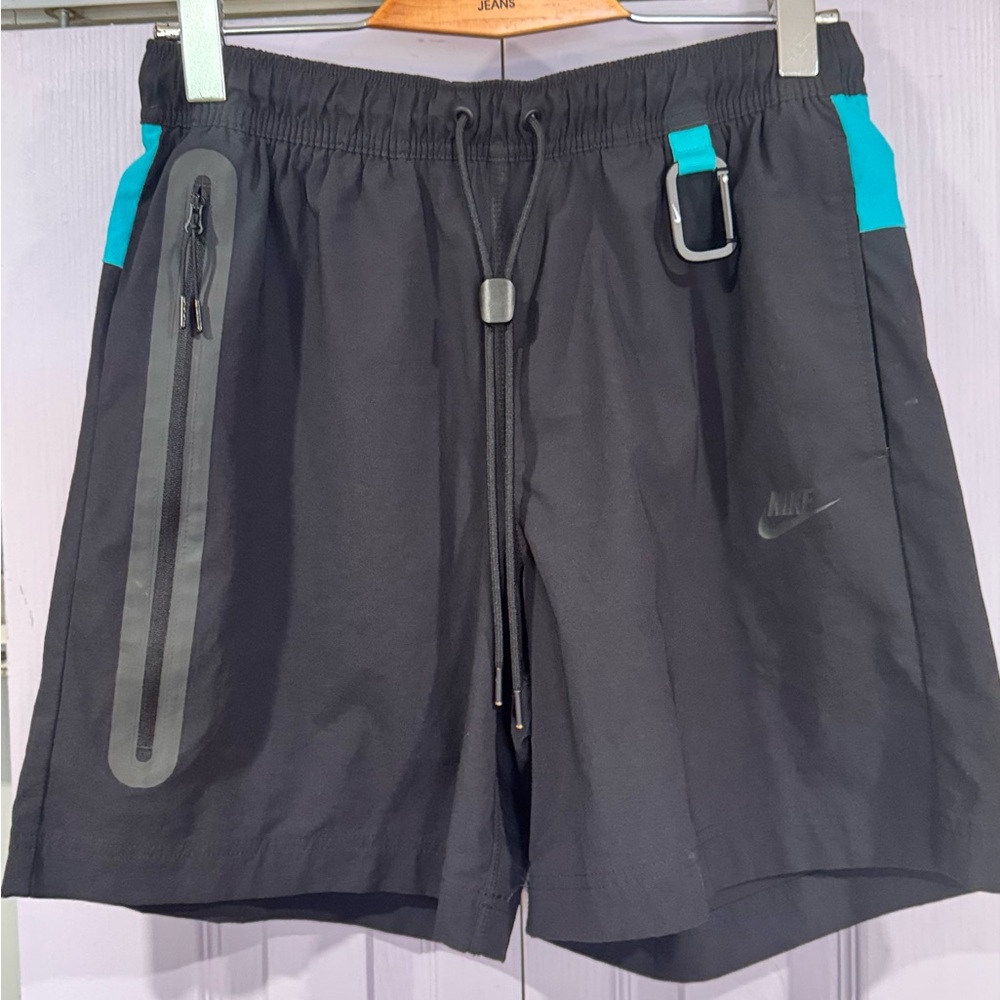 Nike Black Shorts with Blue Highlights